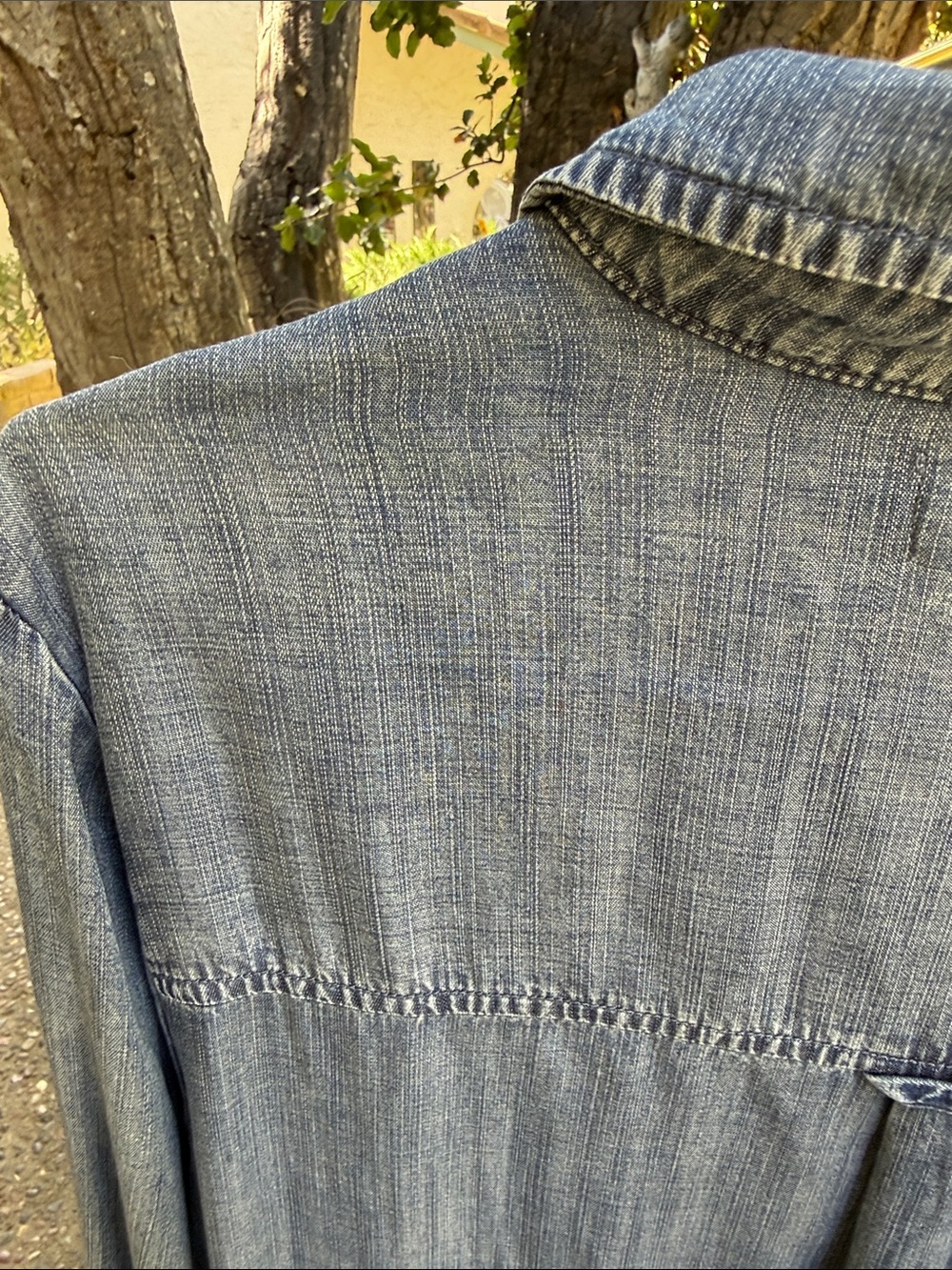 Denim Button-Front Midi Shirt Dress - Blue - Picture 5 of 5